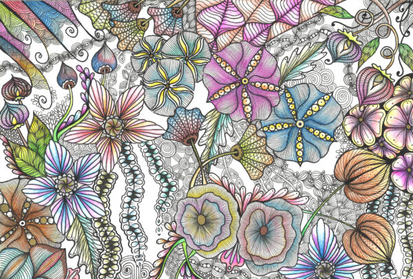 Zentangle Garden - Watercolour and Ink