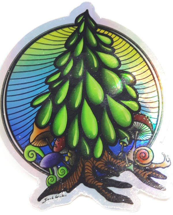 Juicy Tree Holographic Sticker