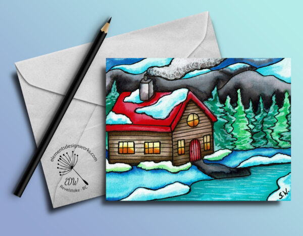 Cottage & Mountains Card-3