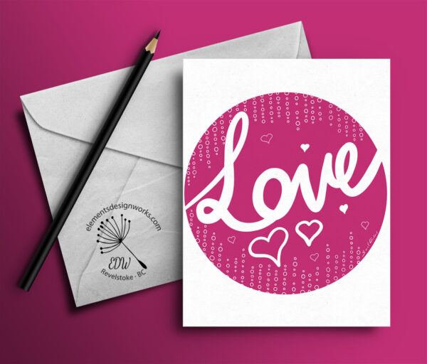 Greeting Card - Love - Pink