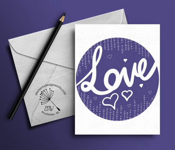 Greeting Card - Love - Purple