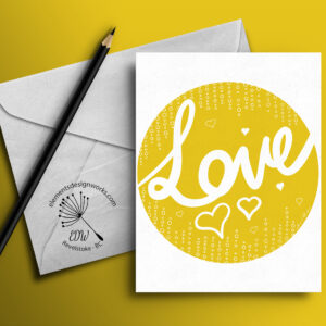 Greeting Card - Love - Yellow