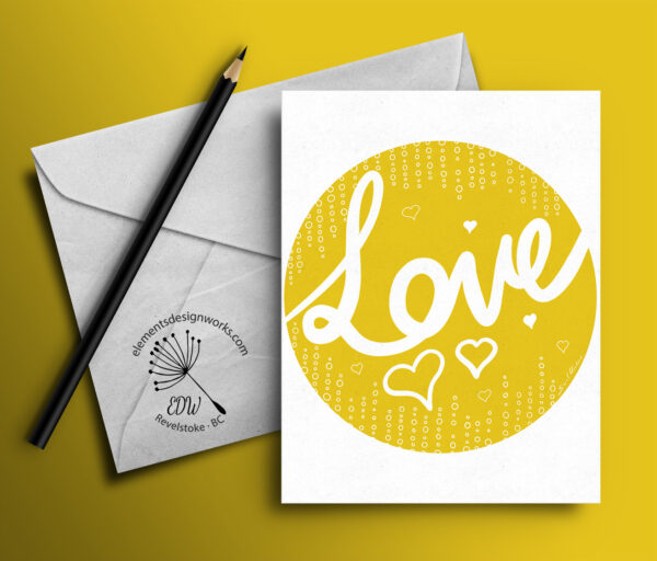 Greeting Card - Love - Yellow