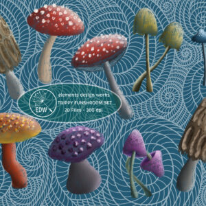 Trippy Funshroom Illustration Set