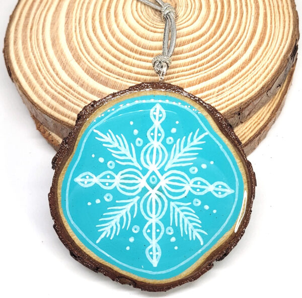 Ornament - Snowflake/Revelstoke - Turquoise - 1