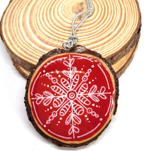 Ornament - Snowflake/Revelstoke - Red - 1