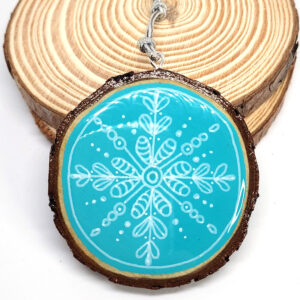 Ornament - Snowflake/Revelstoke - Turquoise - 2